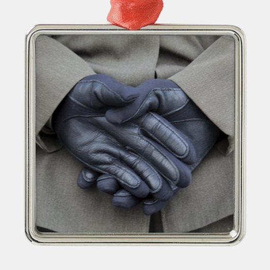 Die USA New York Silbernes Ornament (Vorne)