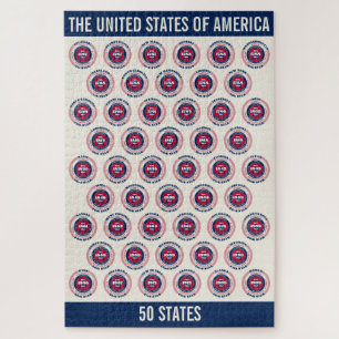 Die USA Patriotic 50 Staaten Puzzle