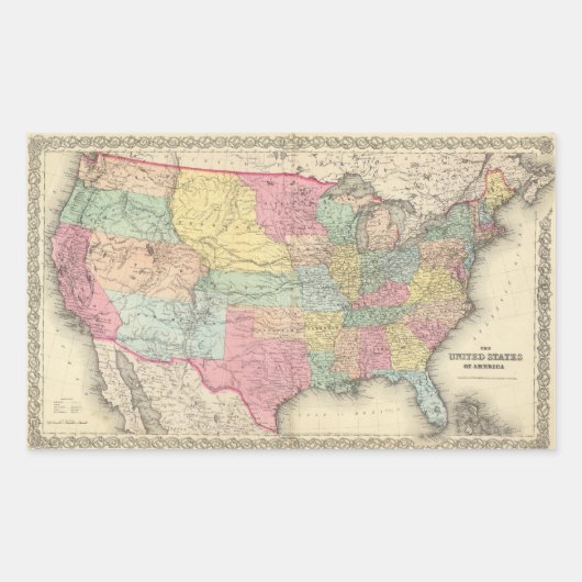 Die USA Rechteckiger Aufkleber (Vorderseite)