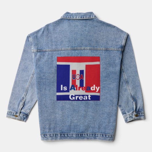 Die USA sind bereits groß Jeansjacke (Rückseite)