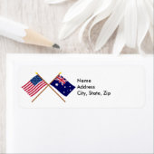 Die USA und Australien überquerten die Flaggen (Insitu)