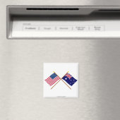Die USA und Australien überquerten die Flaggen Magnet (In Situ (Geschirrspüler))