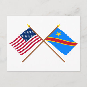 Die USA und die Demokratische Republik Kongo überq Postkarte