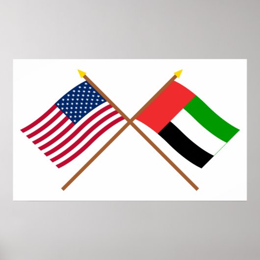 Die USA und die Vereinigten Arabischen Emirate übe Poster (Vorne)