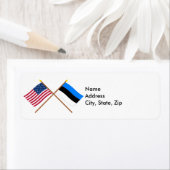 Die USA und Estland überquerten die Flaggen (Insitu)