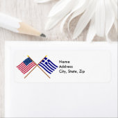 Die USA und Griechenland überquerten die Flaggen (Insitu)