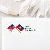 Die USA und Haiti überquerten die Fahnen (Insitu)