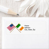 Die USA und Irland überquerten die Flaggen (Insitu)