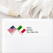 Die USA und Italien überquerten die Fahnen (Insitu)