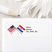 Die USA und Kroatien überquerten die Flaggen (Insitu)