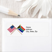 Die USA und Südafrika überquerten die Fahnen (Insitu)