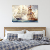 Die USS Verfassung besiegt die Java-Leinwand Friga Leinwanddruck (Insitu (Schlafzimmer))