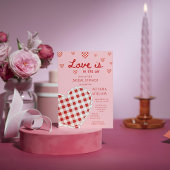 Die Valentine Liebe befindet sich im Air Pink Brau Einladung