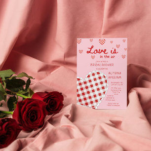 Die Valentine Liebe befindet sich im Air Pink Brau Einladung