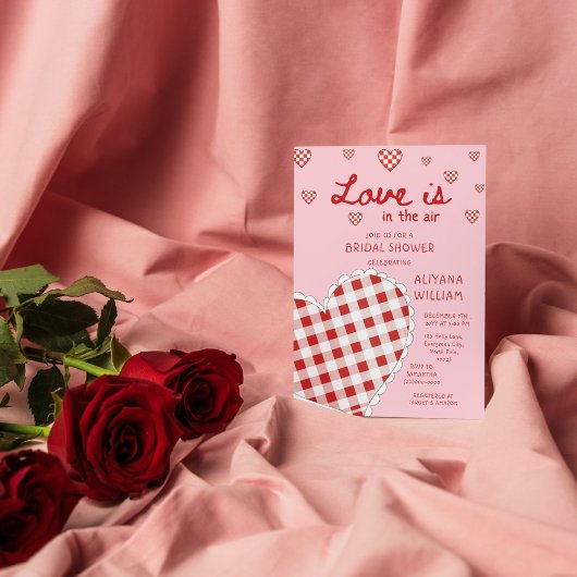 Die Valentine Liebe befindet sich im Air Pink Brau Einladung