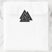 Die Valknut Quadratischer Aufkleber (Tasche)