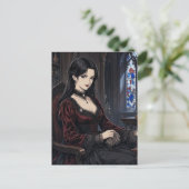 Die Vampir-Lady Postkarte (Stehend Vorderseite)