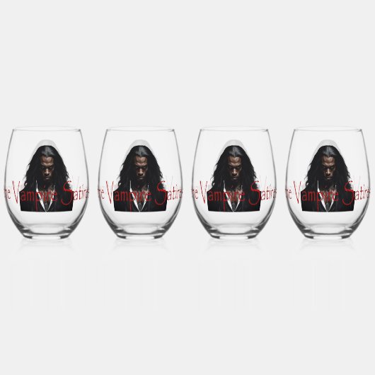 Die Vampire Satires decken Kunst ab Weinglas Ohne Stiel (Vorderseite)