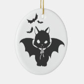 Die Vampirkatze hat eine Kanine - Wählen Sie die F Keramik Ornament (Rechts)