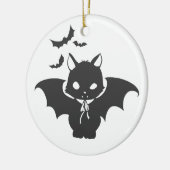 Die Vampirkatze hat eine Kanine - Wählen Sie die F Keramik Ornament (Links)