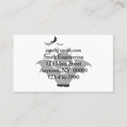 Die Vampirkatze hat einen Hund - Wählen Sie die Fa Visitenkarte (Vorderseite)