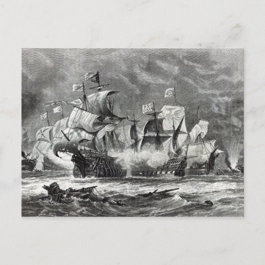 Die Vanguard unter Sir William Winter Postkarte (Vorderseite)