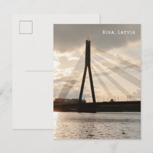Die Vanšu-Brücke, Riga, Lettland Reise Postkarte