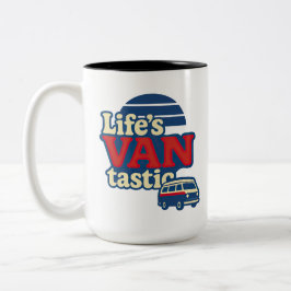 Die VANtastic Red Cream Blue Edition von Life Zweifarbige Tasse