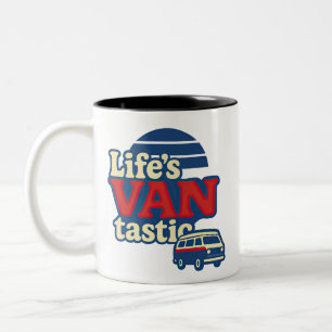 Die VANtastic Red Cream Blue Edition von Life Zweifarbige Tasse