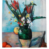 Die Vase von Tulips, Paul Cezanne Duschvorhang (Vorderseite)