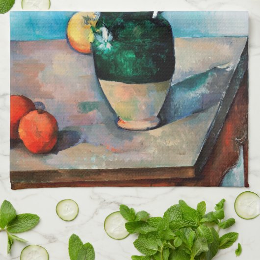 Die Vase von Tulips, Paul Cezanne Geschirrtuch (Gefaltet)