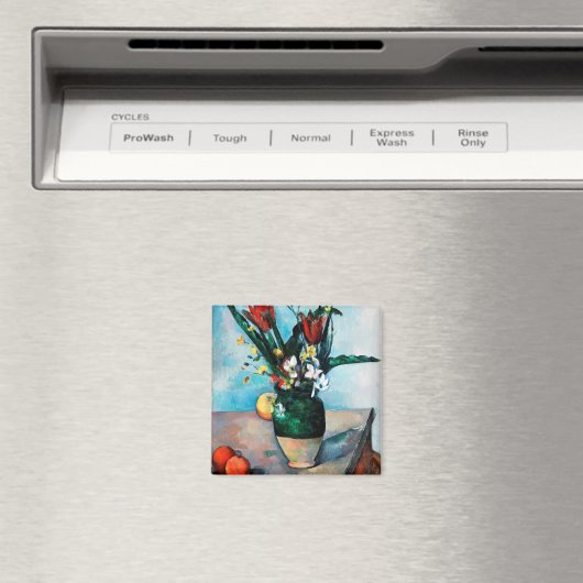 Die Vase von Tulips, Paul Cezanne Magnet (In Situ (Geschirrspüler))