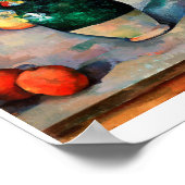 Die Vase von Tulips, Paul Cezanne Poster (Ecke)