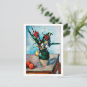 Die Vase von Tulips, Paul Cezanne Postkarte (Stehend Vorderseite)