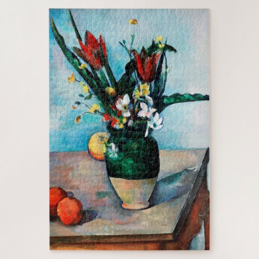 Die Vase von Tulips, Paul Cezanne Puzzle (Vertikal)
