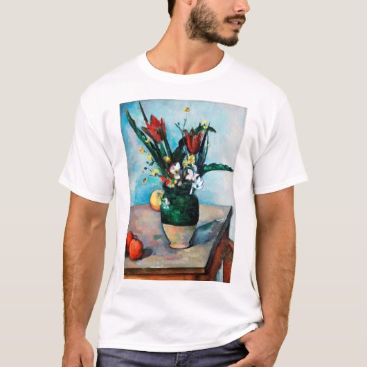 Die Vase von Tulips, Paul Cezanne T-Shirt (Vorderseite)
