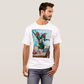 Die Vase von Tulips, Paul Cezanne T-Shirt (Vorne ganz)