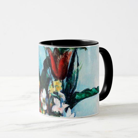 Die Vase von Tulips, Paul Cezanne Tasse (VorderseiteRechts)