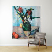 Die Vase von Tulips, Paul Cezanne Wandteppich (Beispiel)