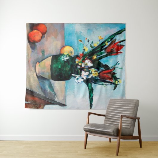 Die Vase von Tulips, Paul Cezanne Wandteppich (Beispiel (Horizontal))