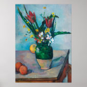 Die Vase von Tulips von Paul Cezanne Poster (Vorne)