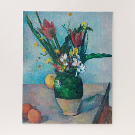 Die Vase von Tulips von Paul Cezanne Puzzle (Vertikal)