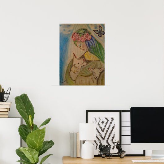 Die Vegane Mutter Poster (Heimbüro)
