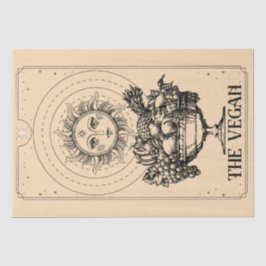 Die Veganen stilisierten, in die Sonne gegrabenen  Seidenpapier