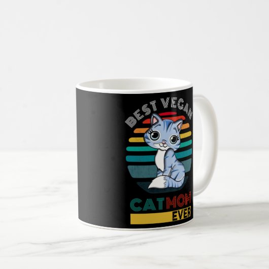 Die veganste Katzenmutter aller Zeiten Tasse (VorderseiteRechts)