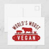 Die Vegansten der Welt Postkarte (Vorne/Hinten)