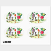 Die Vege-Männerräche 2 Ovaler Aufkleber (Blatt)