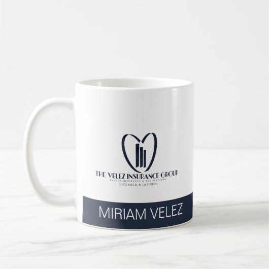 Die Velez Versicherungsgruppe Kaffeetasse (Links)