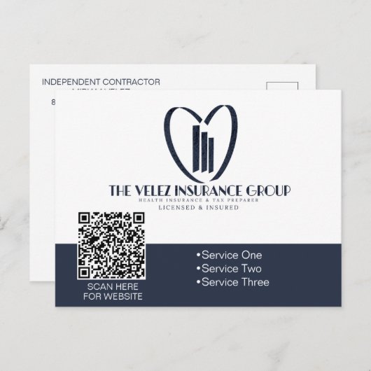 Die Velez Versicherungsgruppe Postkarte (Vorne/Hinten)