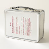 Die Velveteen Rabbit Lunch Box (Rückseite)